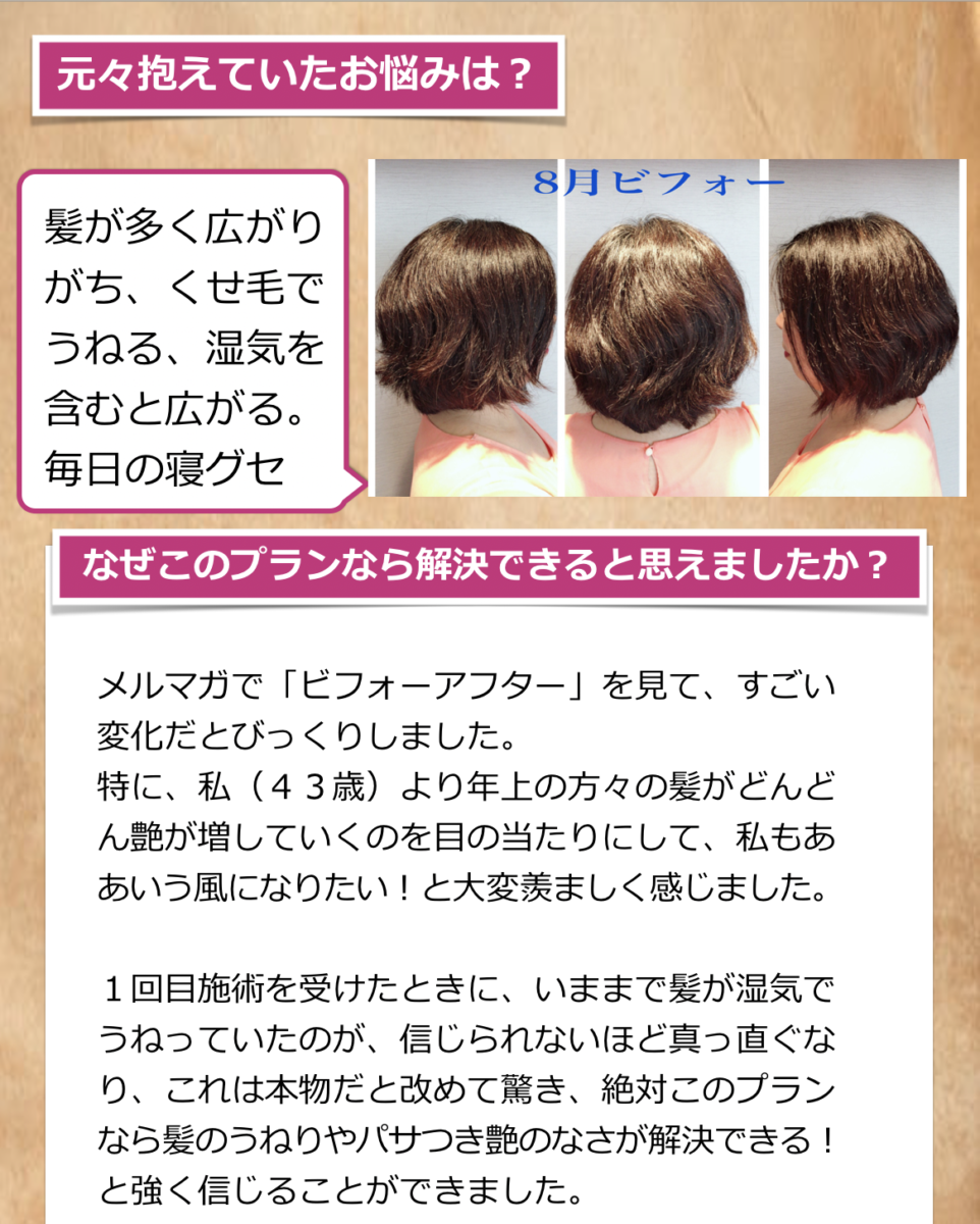 髪質改善プログラム